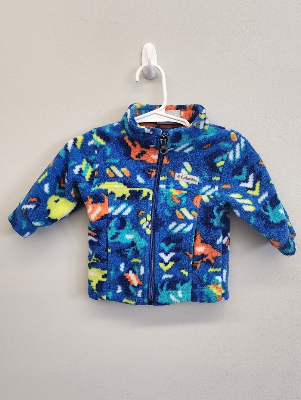 Columbia Baby Boys Animal Print Fleece Jacket 6-9 Months Full Zip